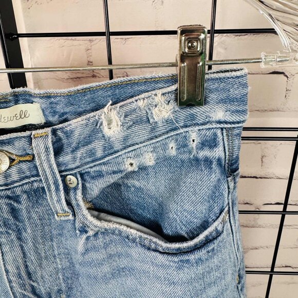 Madewell The Mom Jean | Size 25 | Light Wash Distressed Denim - Picture 3 of 12